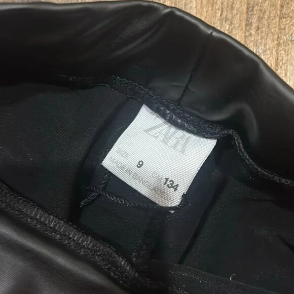 Zara Girls Faux leather pants | Size 9 - Picture 3 of 3